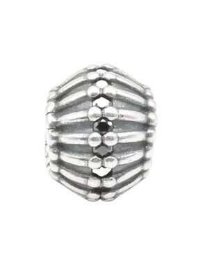 Pandora Retired Show Stopper Black CZ Sterling Silver Charm